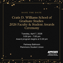 Save the date invite in black and gold for the 2026 Awards Ceremony