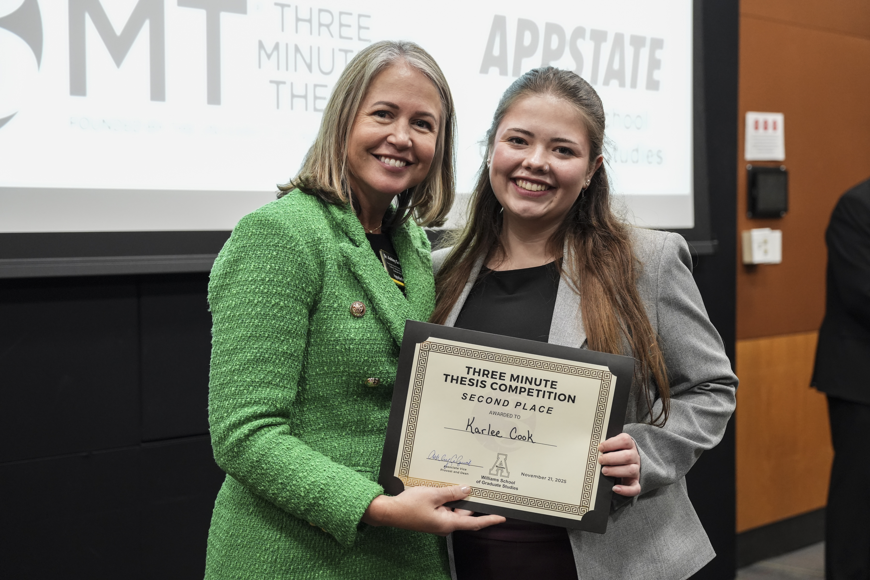 Dr. Colquitt and Karlee Cook pose with Karlee's second place award.