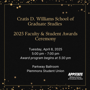 Graphic with date and time infomration for the 2025 Faculty and Students Awards Ceremony